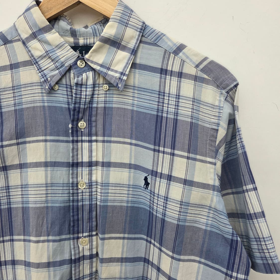 폴로 랄프로렌 반팔 체크 셔츠 남m 상품이미지3