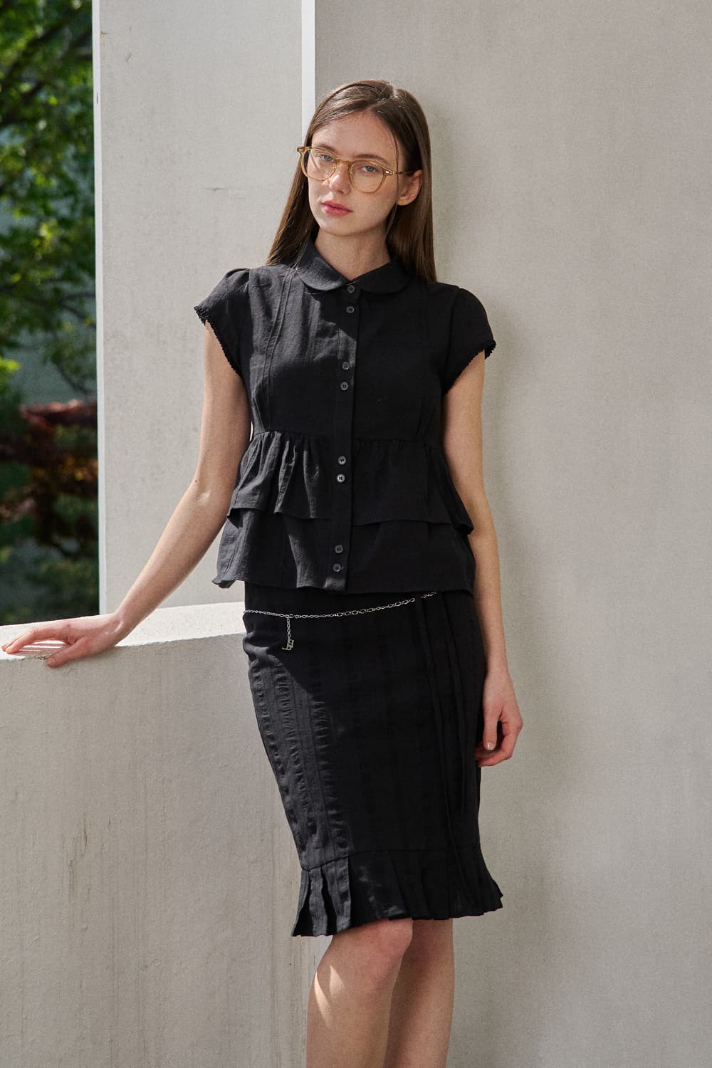 벨리아르루나하프셔츠 프릴레이스블라우스양산형지뢰계로리타고스로리고딕 상품이미지3