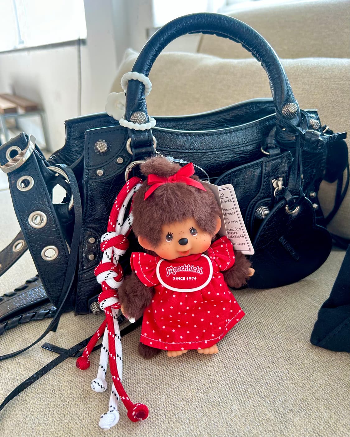 (15)정품몬치치❤️ 레드 도트 원피스 커스텀 키링 상품이미지6