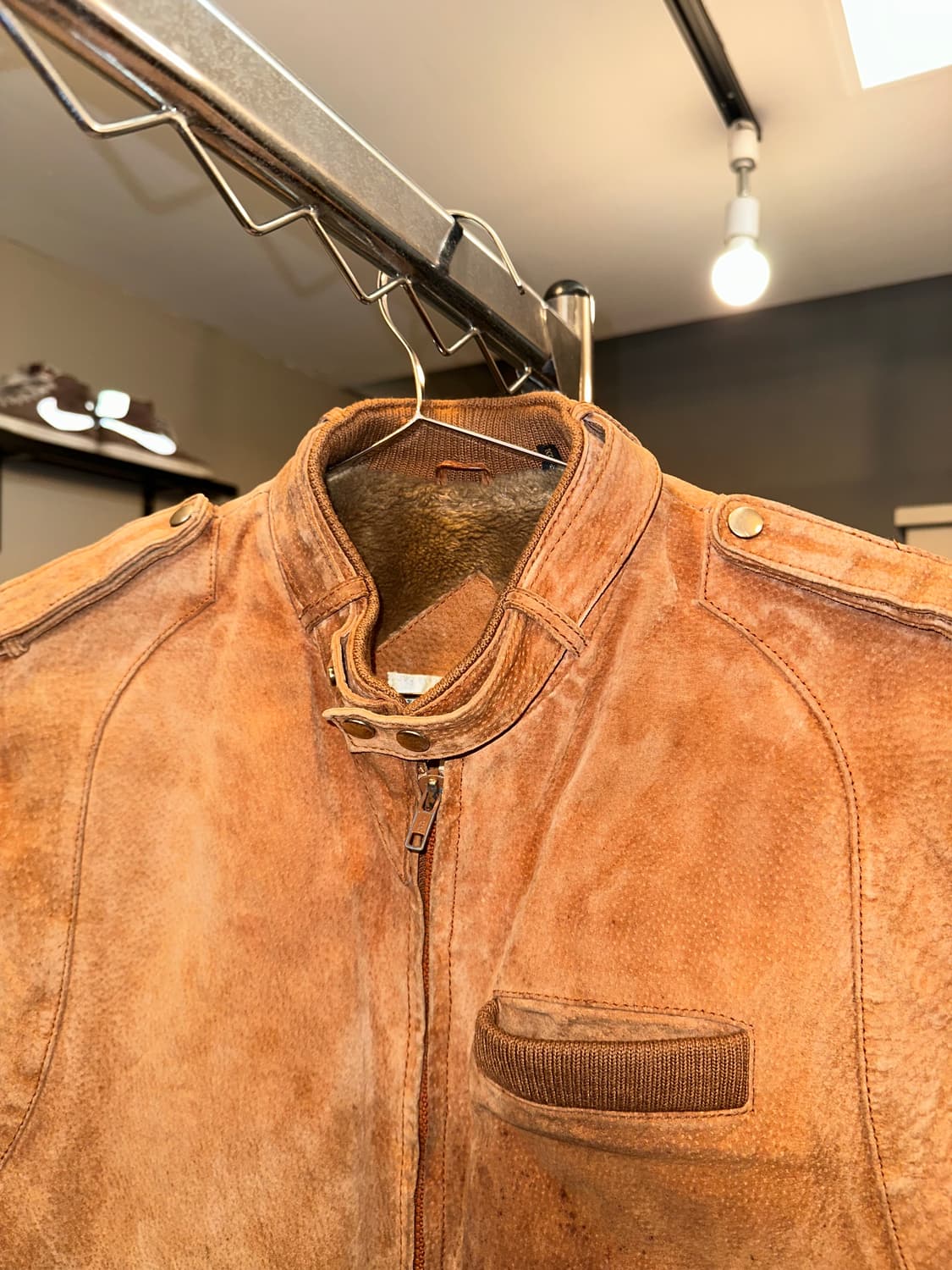 90’s Japanese pig-leather rider jacket 상품이미지4