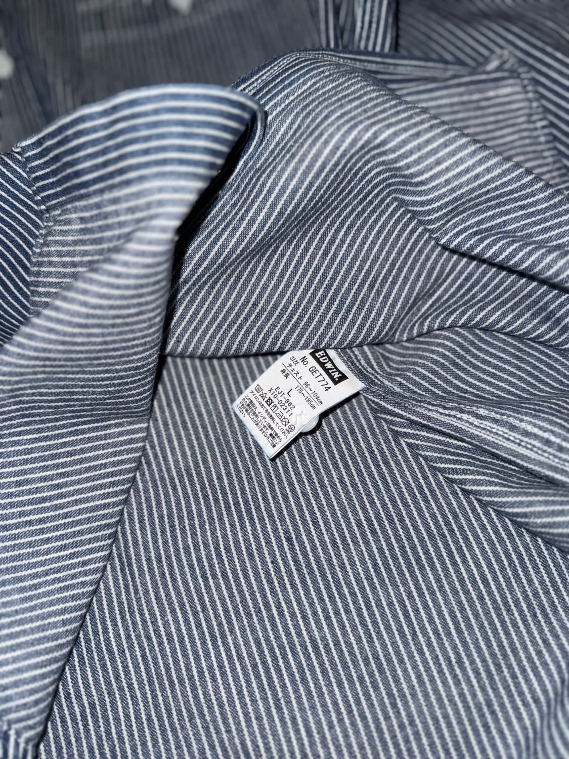 [L] EDWIN 에드윈 재팬 히코리 스트라이프 포켓 셔츠 상품이미지6