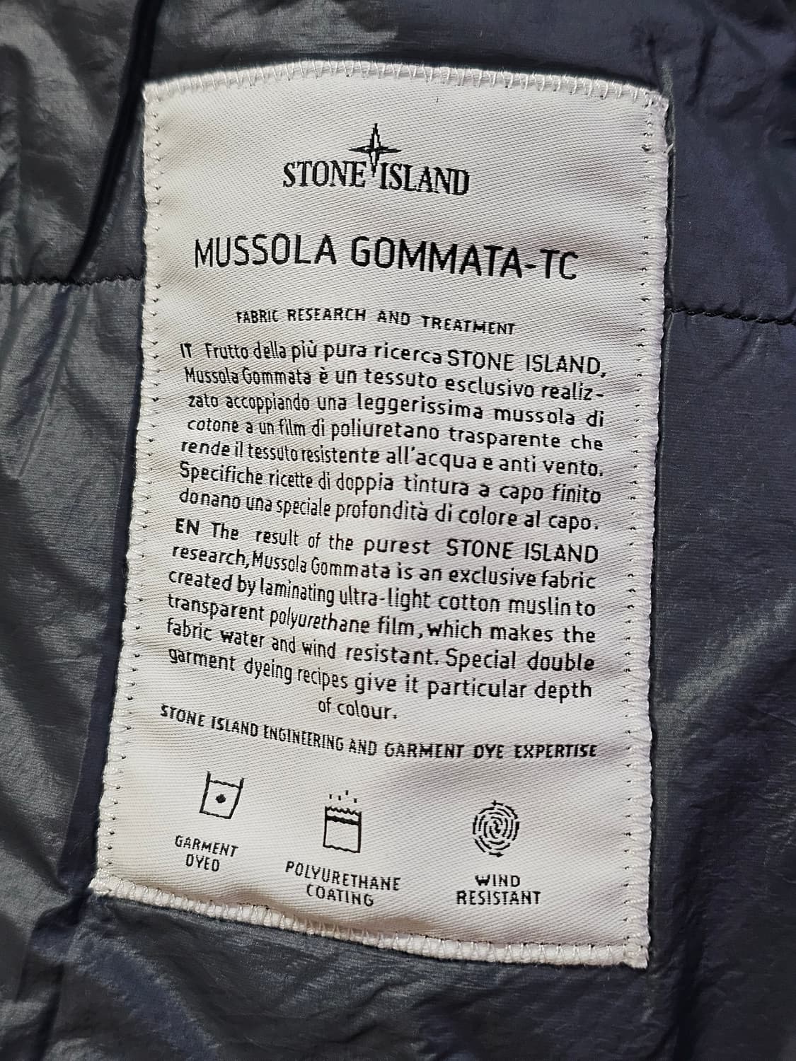 스톤아일랜드 무솔라 고마타-TC 윈드 앤 워터 레지스턴트 패딩 후드 자켓 상품이미지7