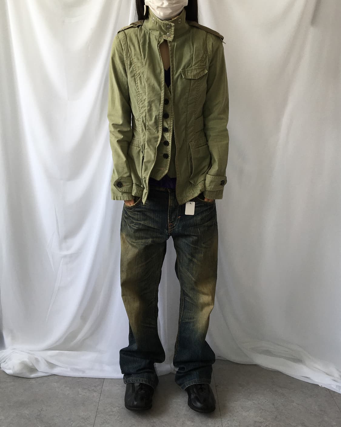 Layered point high neck jacket 상품이미지1