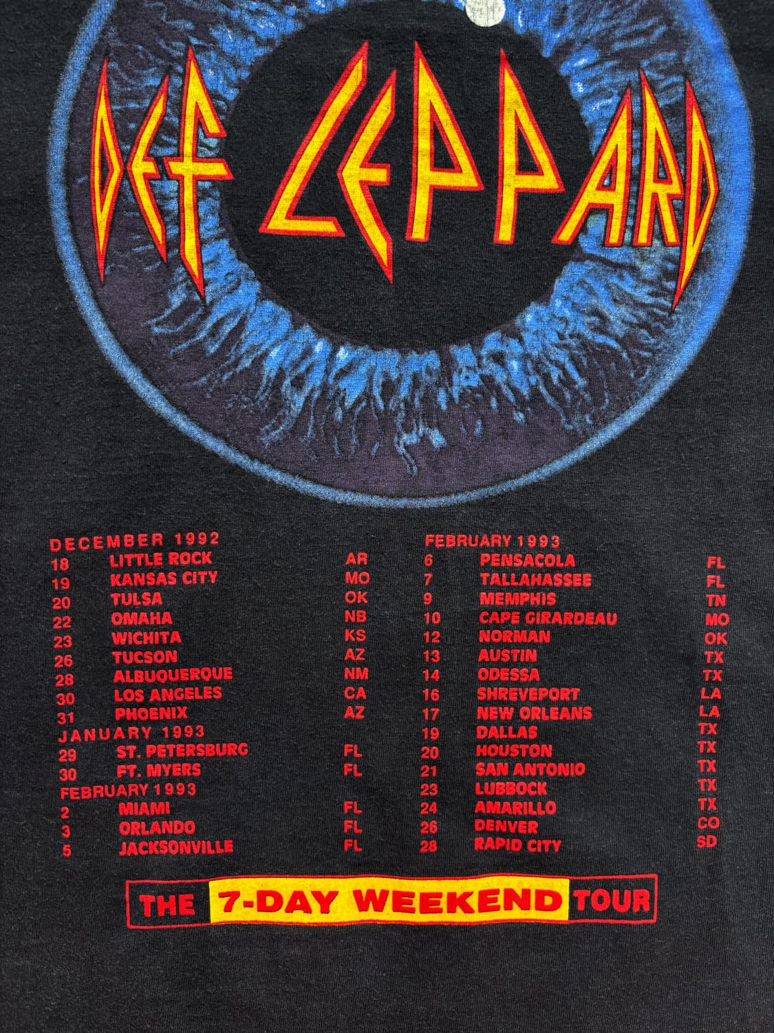 90s def leppard 데프 레파드 투어 티셔츠 상품이미지5