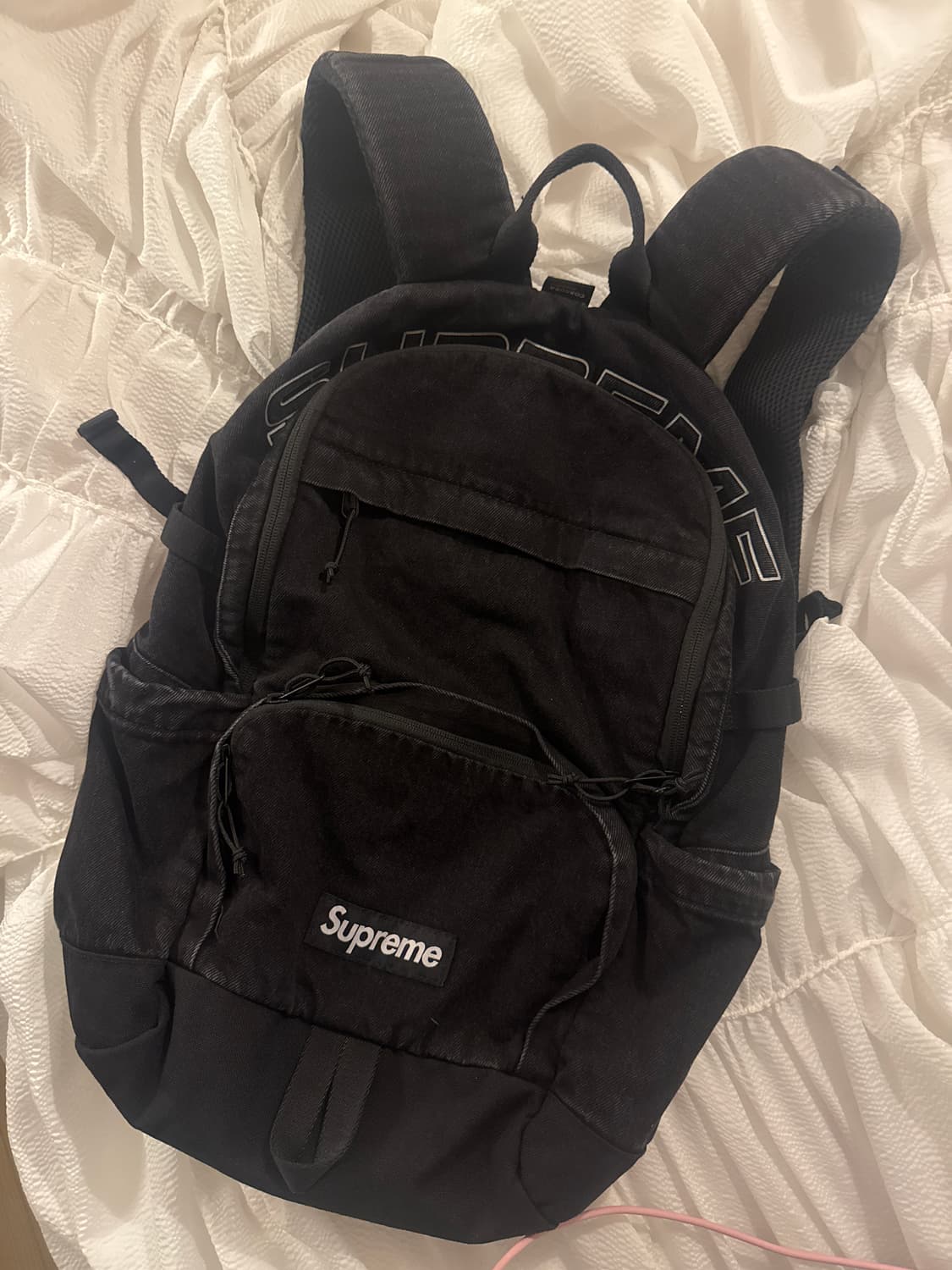 Supreme Denim Backpack Black - 25FW 상품이미지1