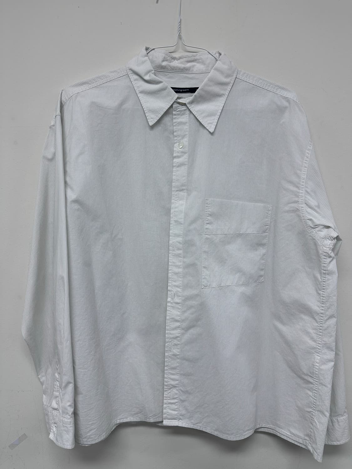 [3] 해칭룸 crop shirt pin stripe white 상품이미지3