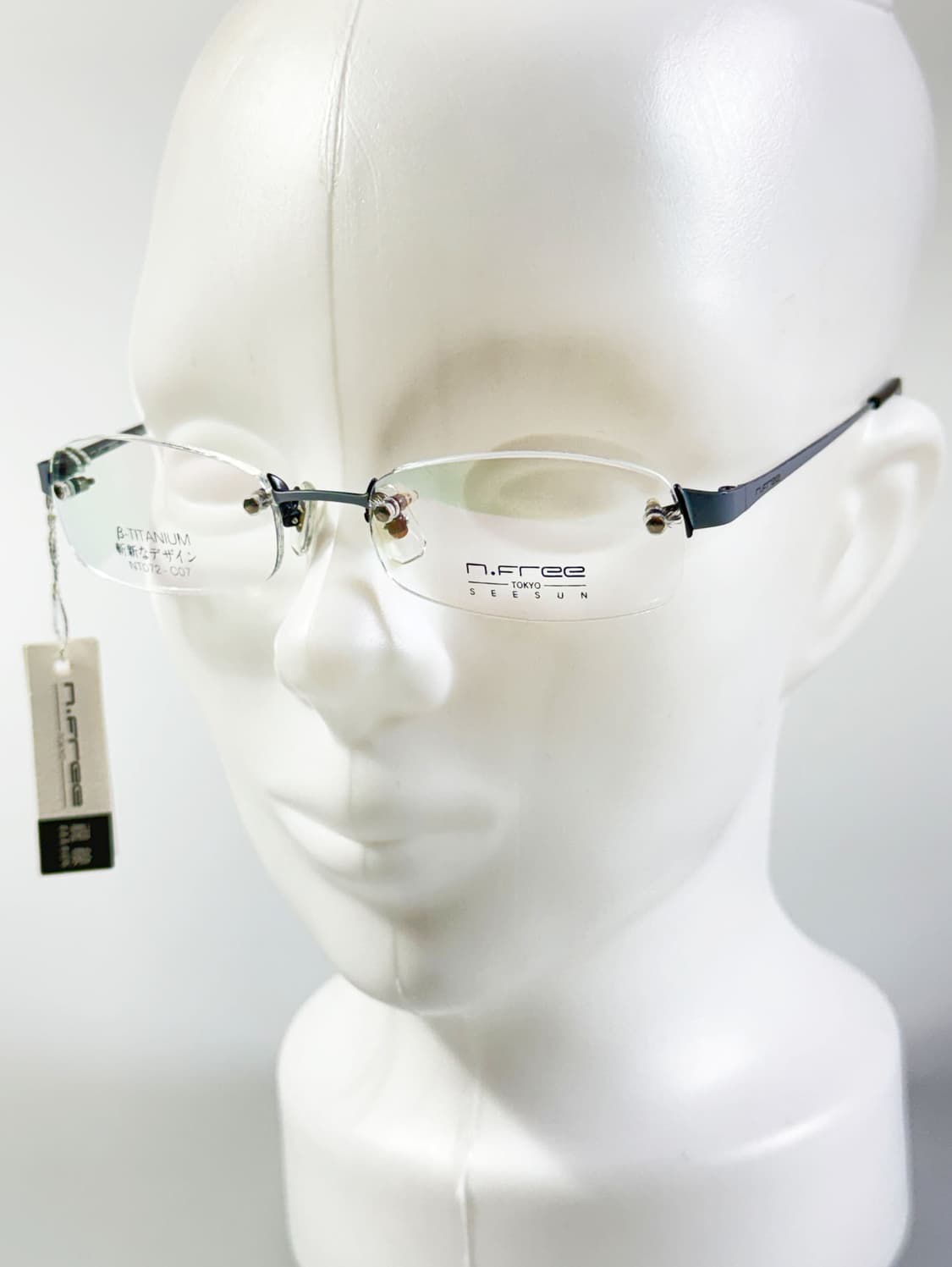 N.FREE by SEE SUN 티타늄 무테 스퀘어 빈티지 안경 상품이미지8