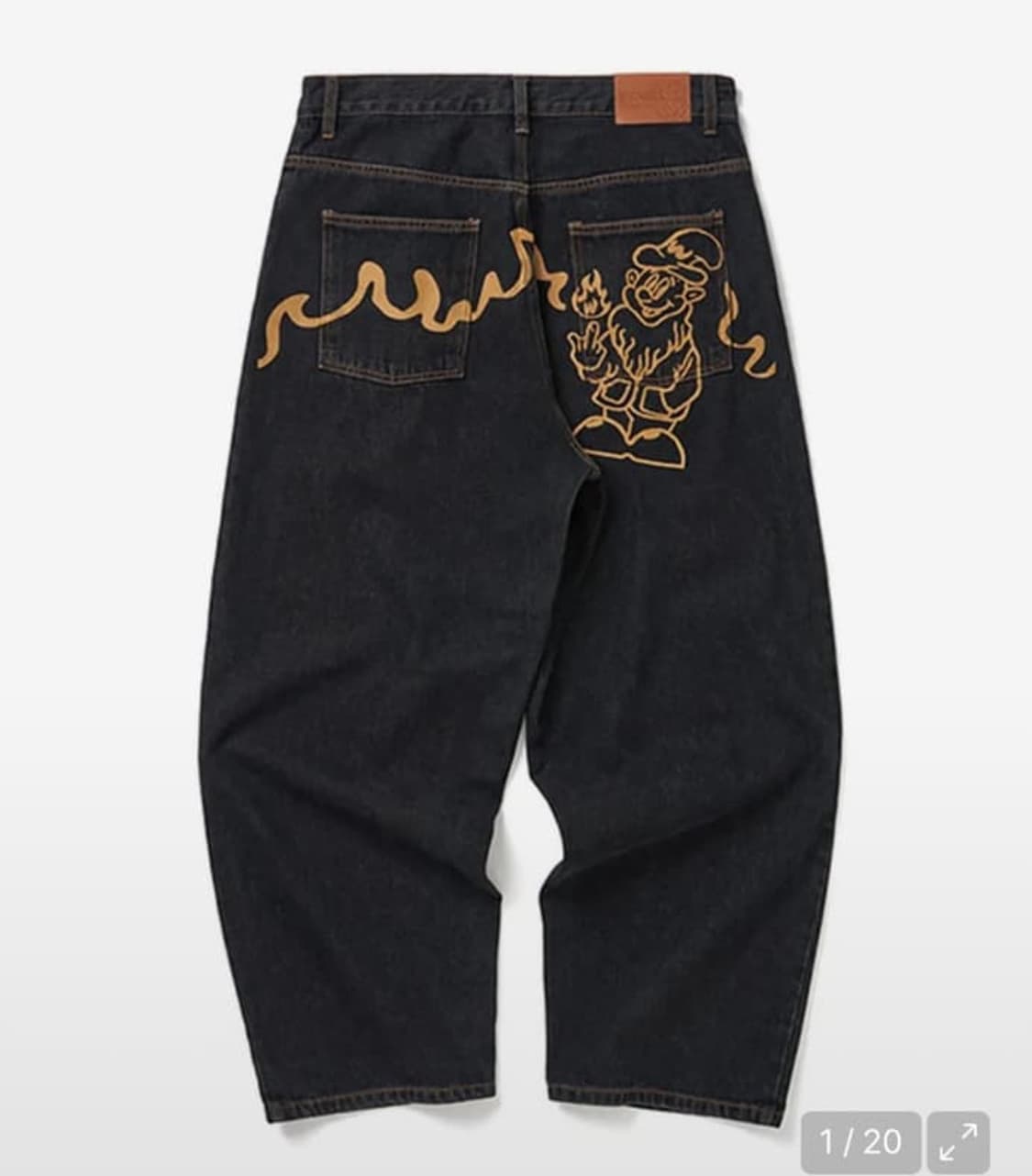 위캔더스 드워프 데님 팬츠 블랙 상품이미지1