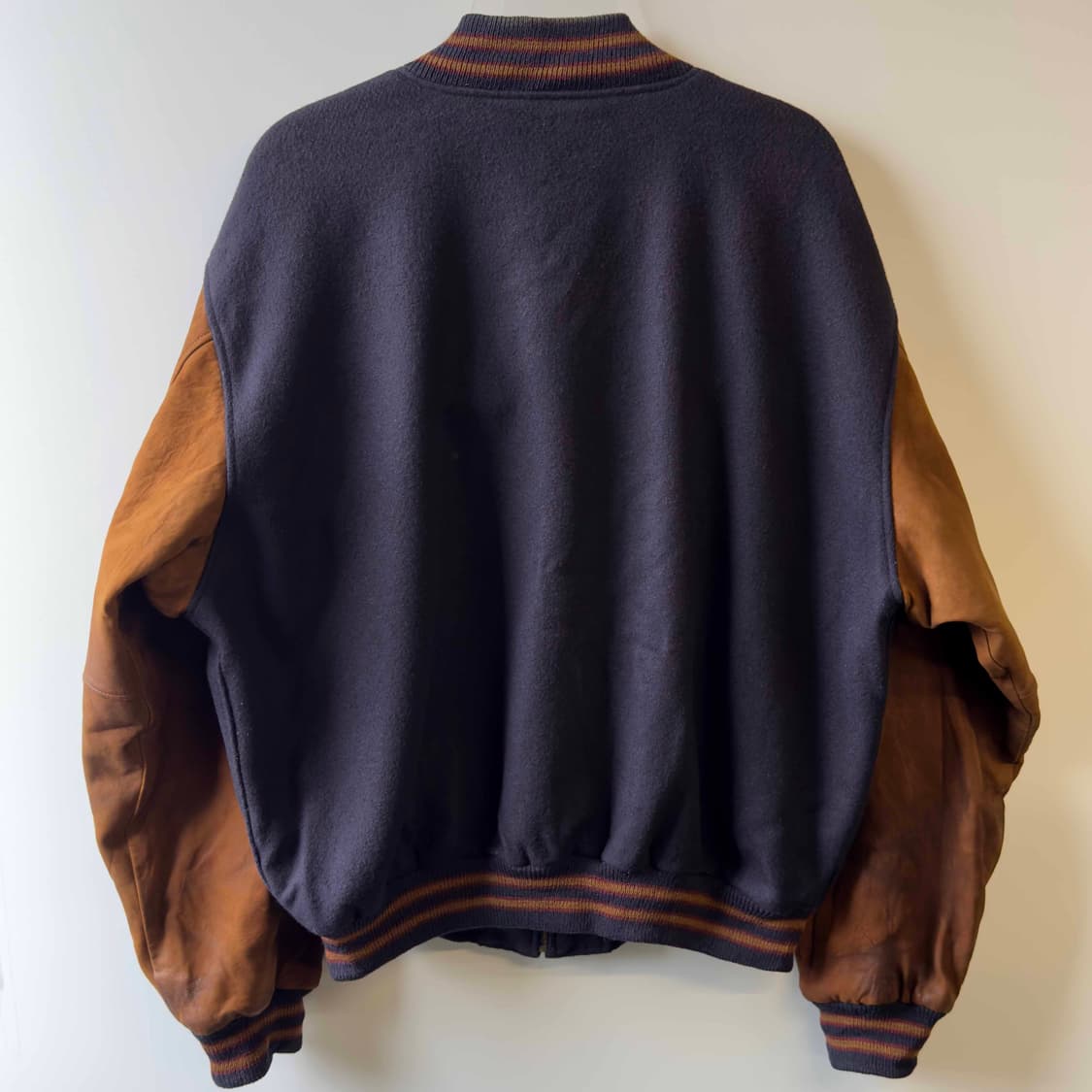 90s 골든베어 레더 바시티 자켓 USA 상품이미지8