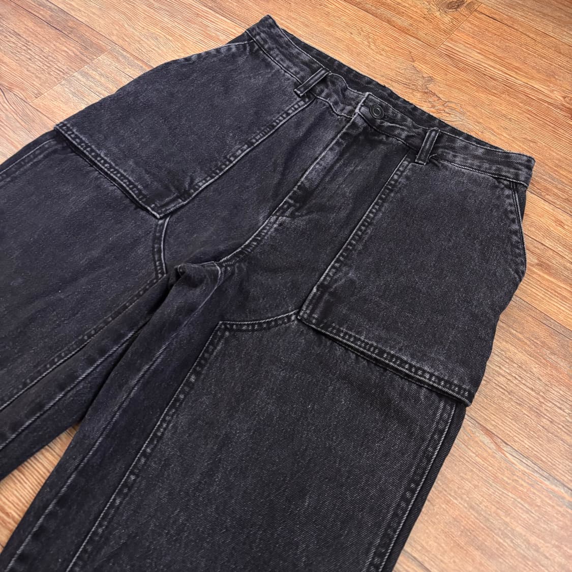 준지 카펜터 흑청 콘데님 청바지 44 루즈핏 29 상품이미지2