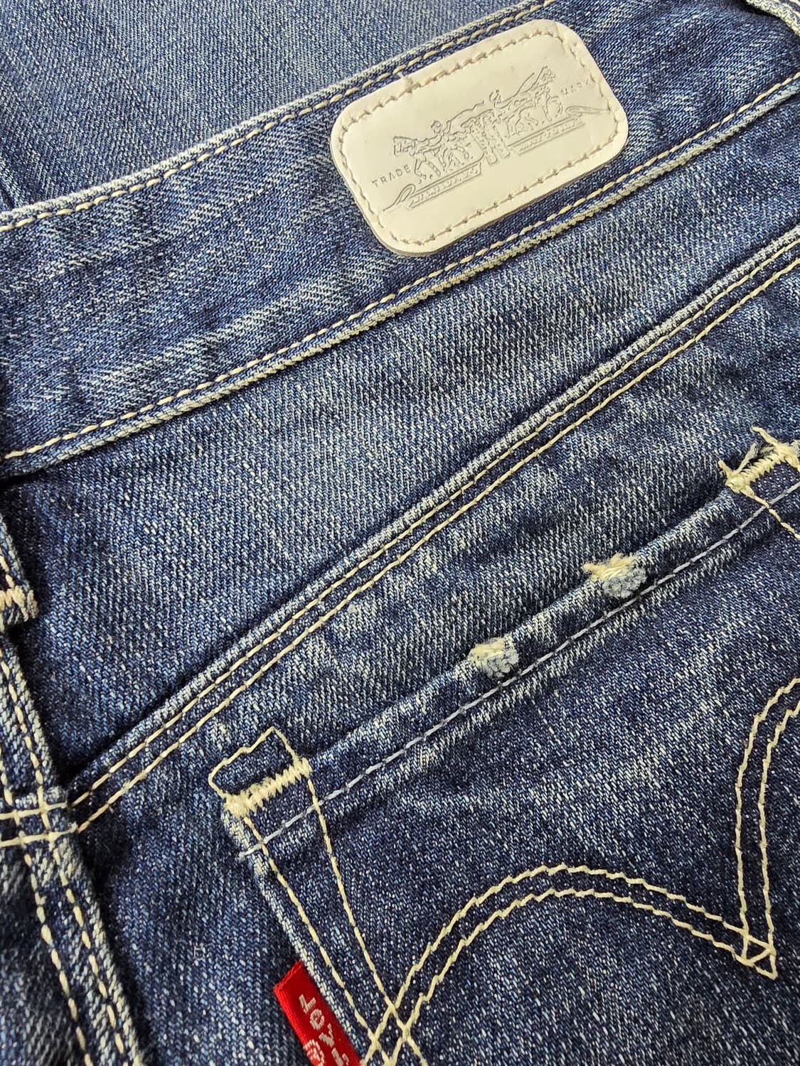 리바이스 7부 청바지 부츠컷 컷팅진 (1749) 상품이미지3