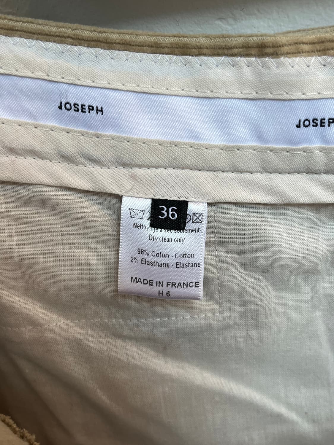 Joseph 베이지 로우라이즈 부츠컷 코듀로이 팬츠 36 상품이미지4