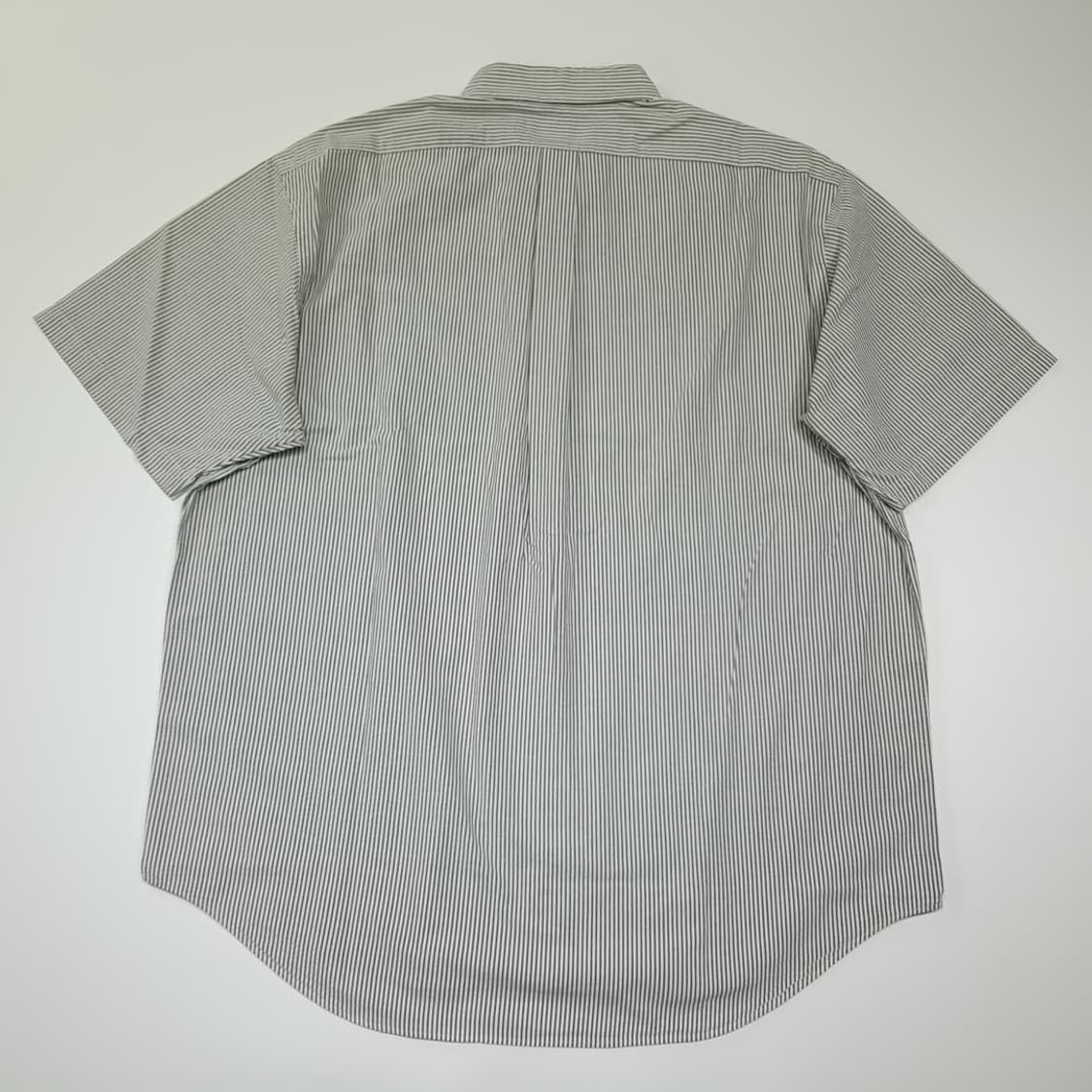 CK022 XL 폴로 90s 시어서커 스모크그레이 스트라이프 반팔 셔츠 상품이미지6