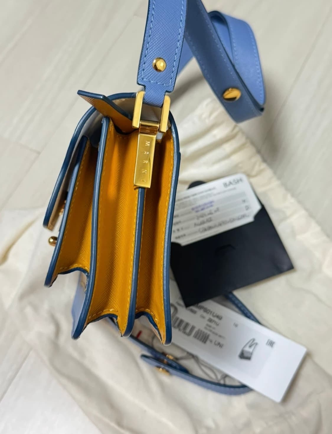 마르니 트렁크백 미니 블루/옐로우 상품이미지2