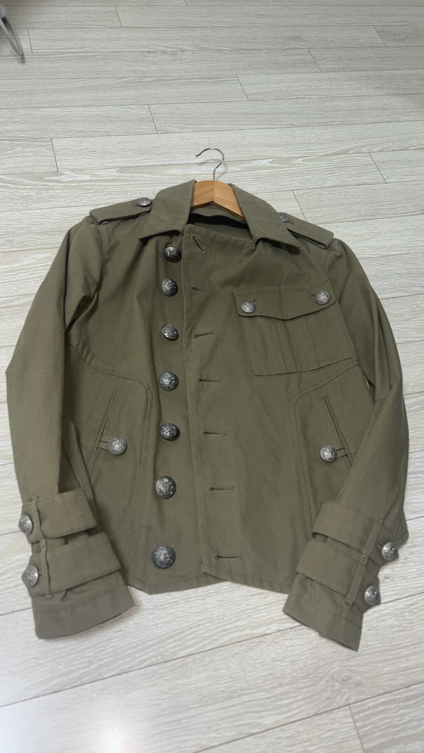 발망 13ss 나폴레옹 스틸 버튼 카키 자켓 48사이즈 상품이미지7