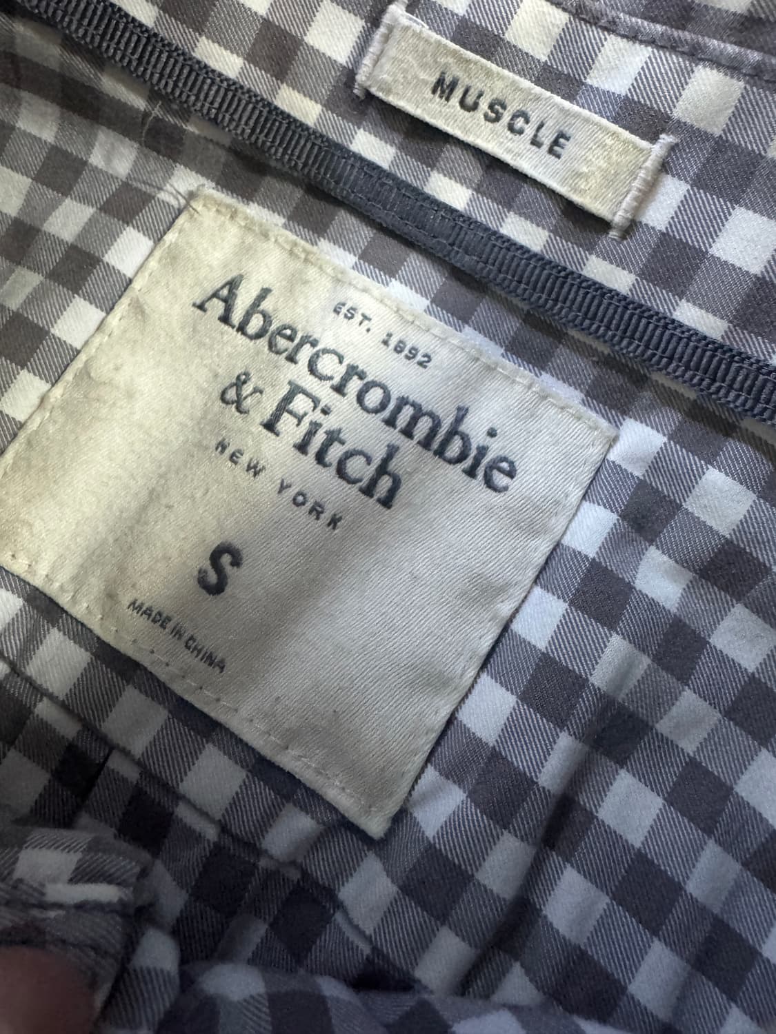 여성 아베크롬비 깅엄 체크 긴팔 셔츠 S ~ M 상품이미지4