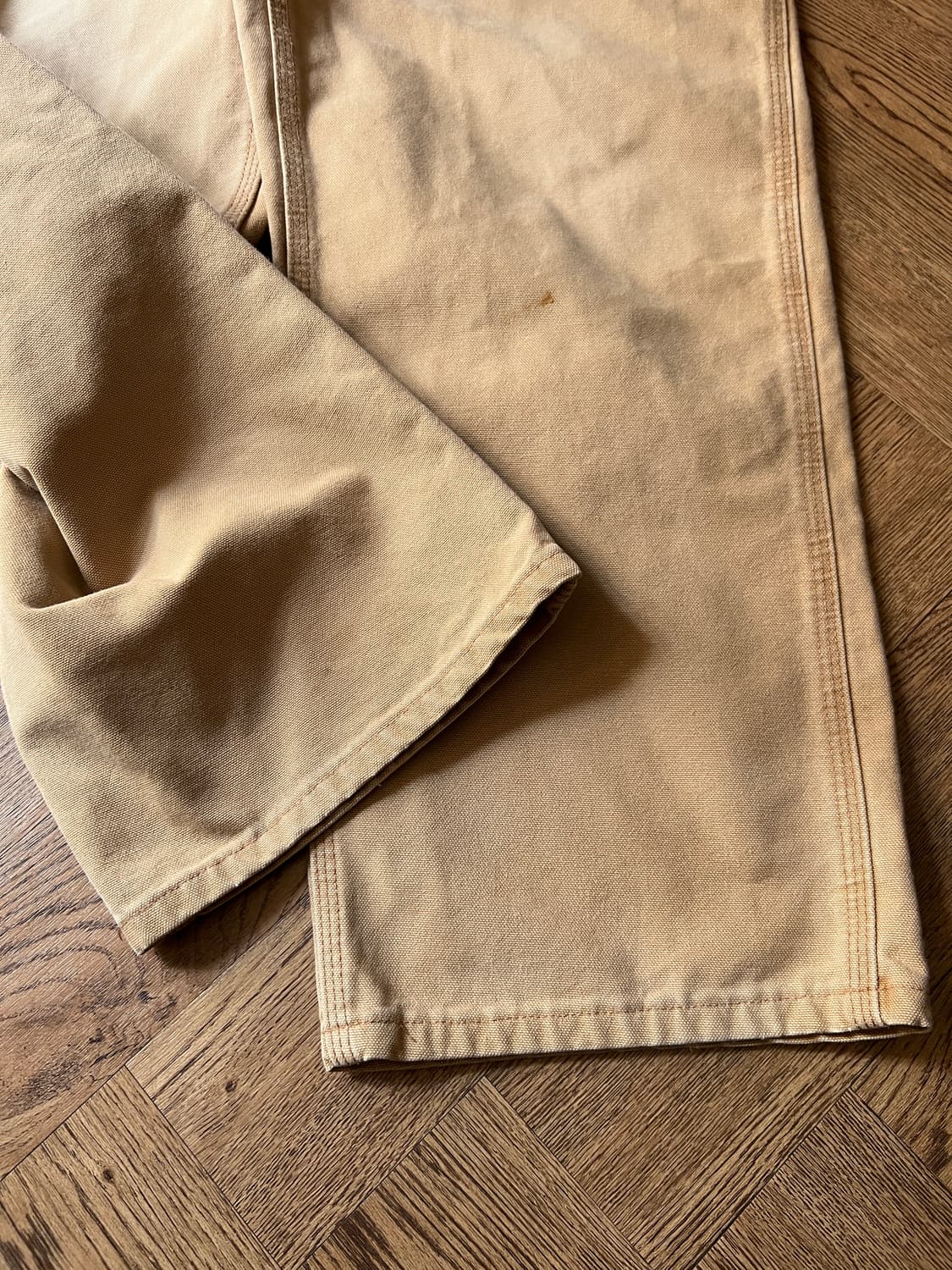 [38]칼하트 USA 빈티지 페이딩 브라운 싱글니 카펜터 워크 팬츠 상품이미지6