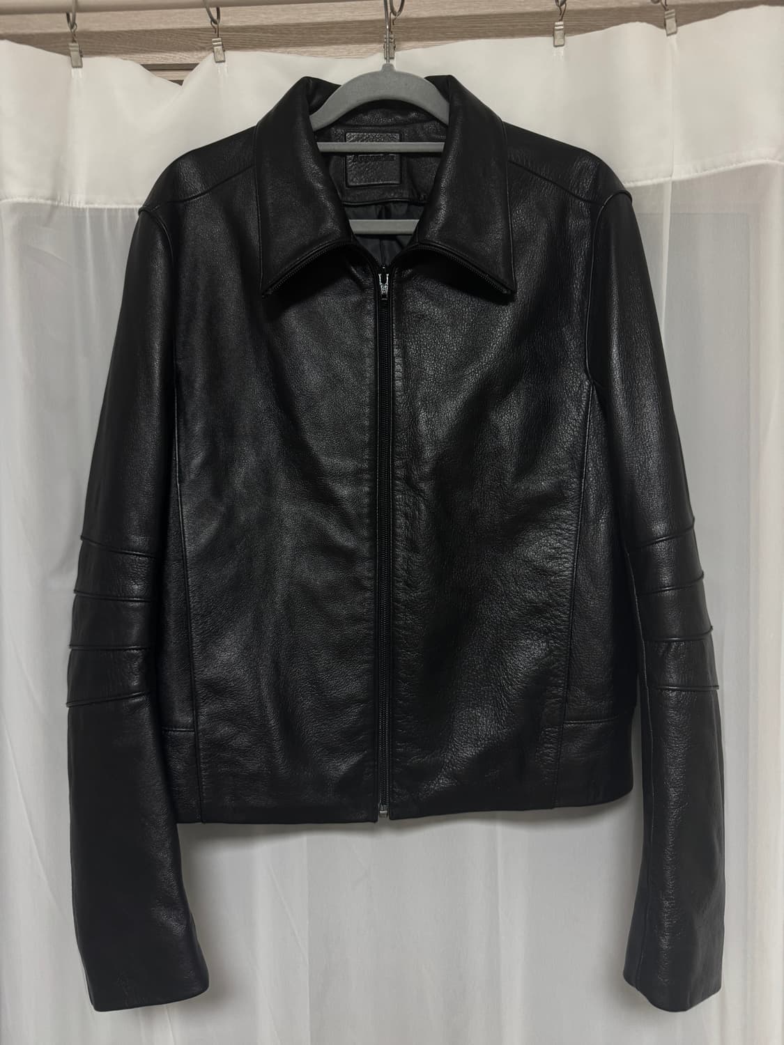 머듈 014 레더 자켓 블랙 1사이즈 상품이미지1