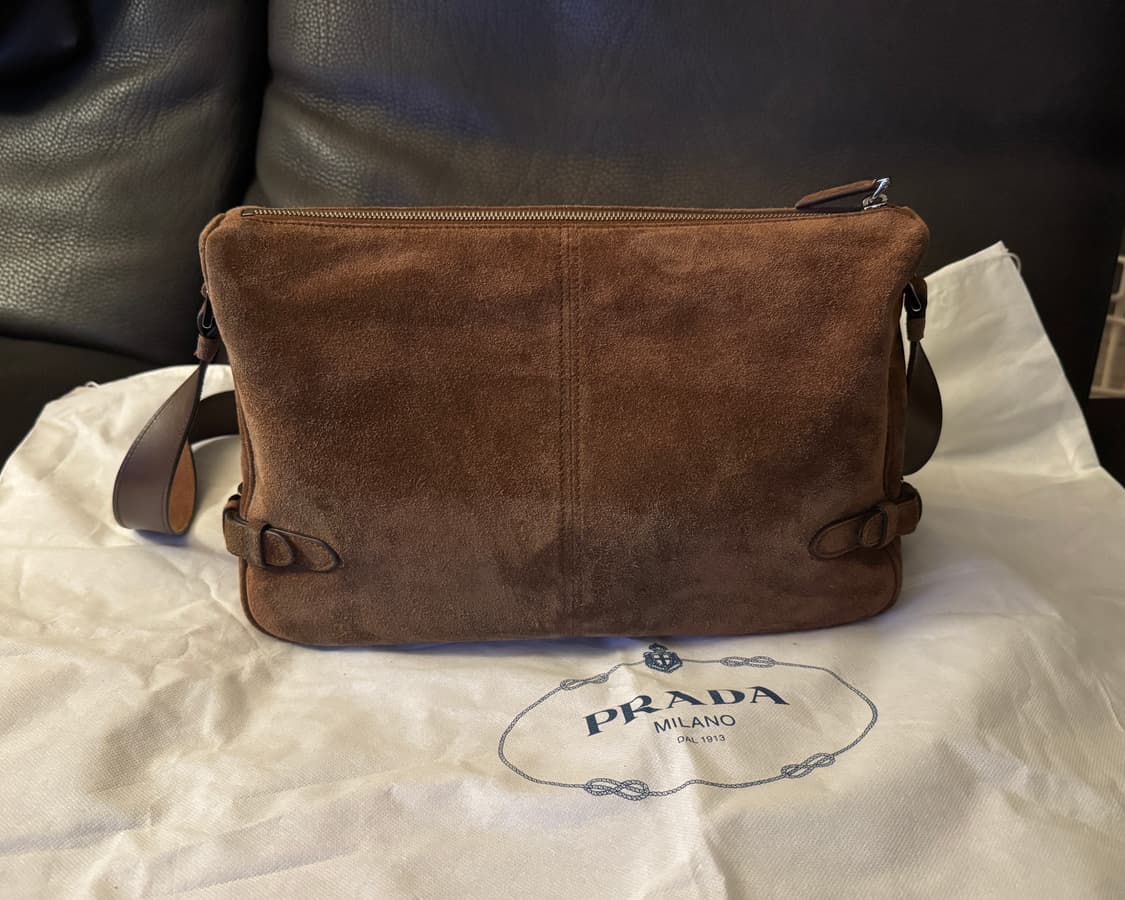 프라다 / 스웨이드 숄더백 코코아 브라운 / os 상품이미지8