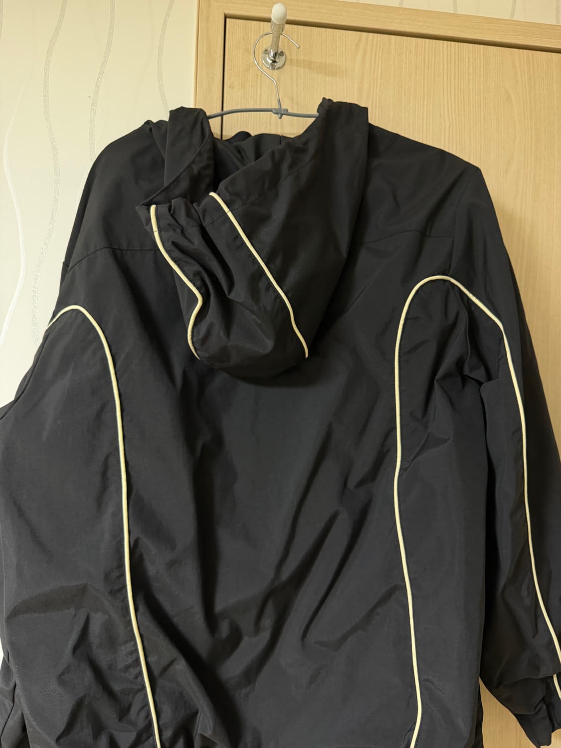 디젤 J-하이브스 콘트라스트 파이핑 윈드브레이커 블랙 상품이미지6