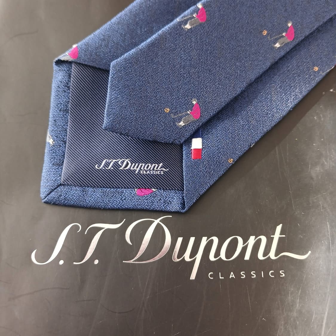 듀퐁 실크 네이비 골프 모티브 넥타이 8.2cm A+등급 A19045
 상품이미지7