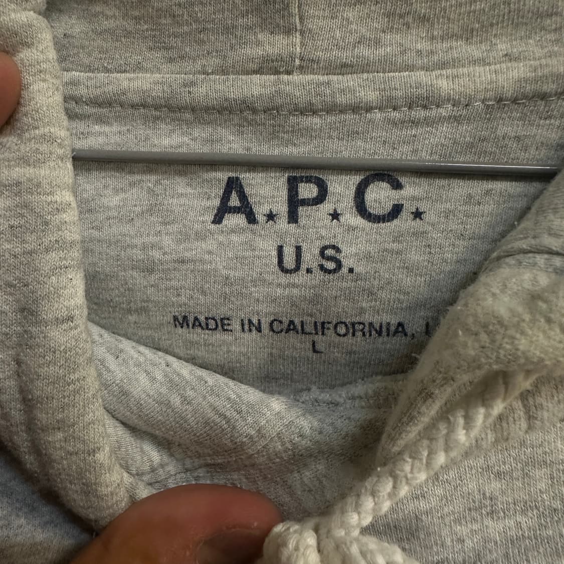 A.P.C U.S 그레이 후드티 L(100사이즈) 상품이미지3
