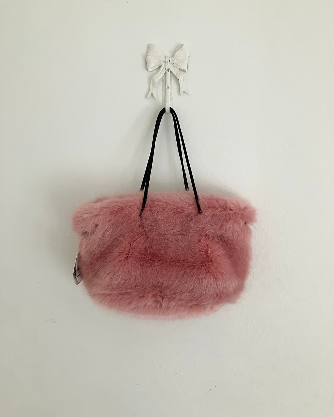 핑크 퍼 일본 빈티지 가방 상품이미지1