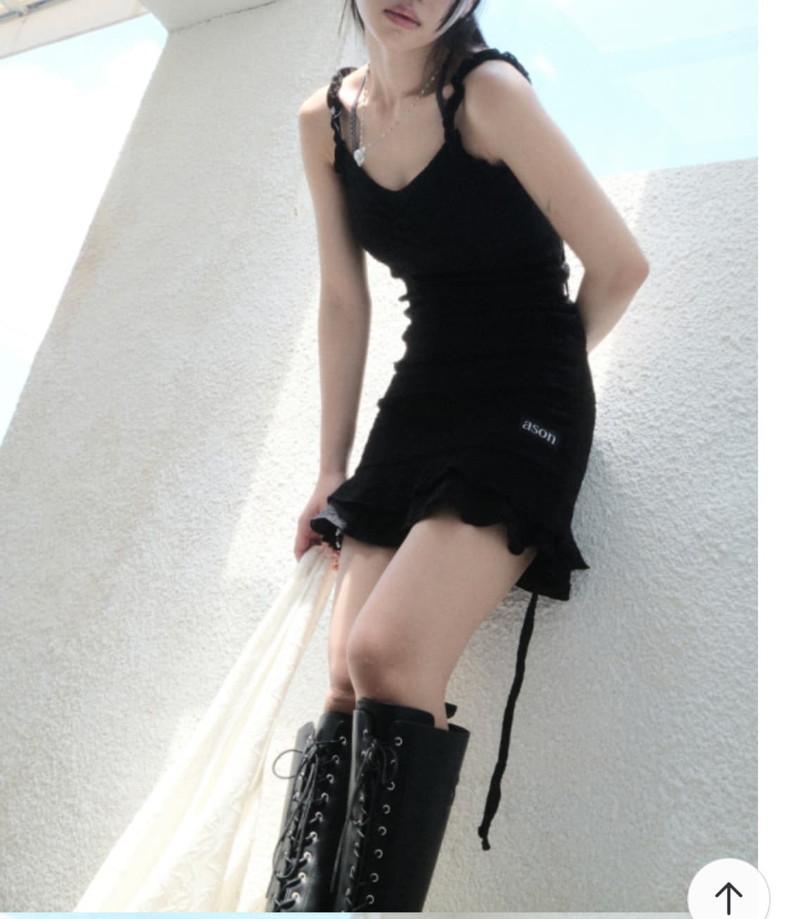 blossom mini  dress black 상품이미지4