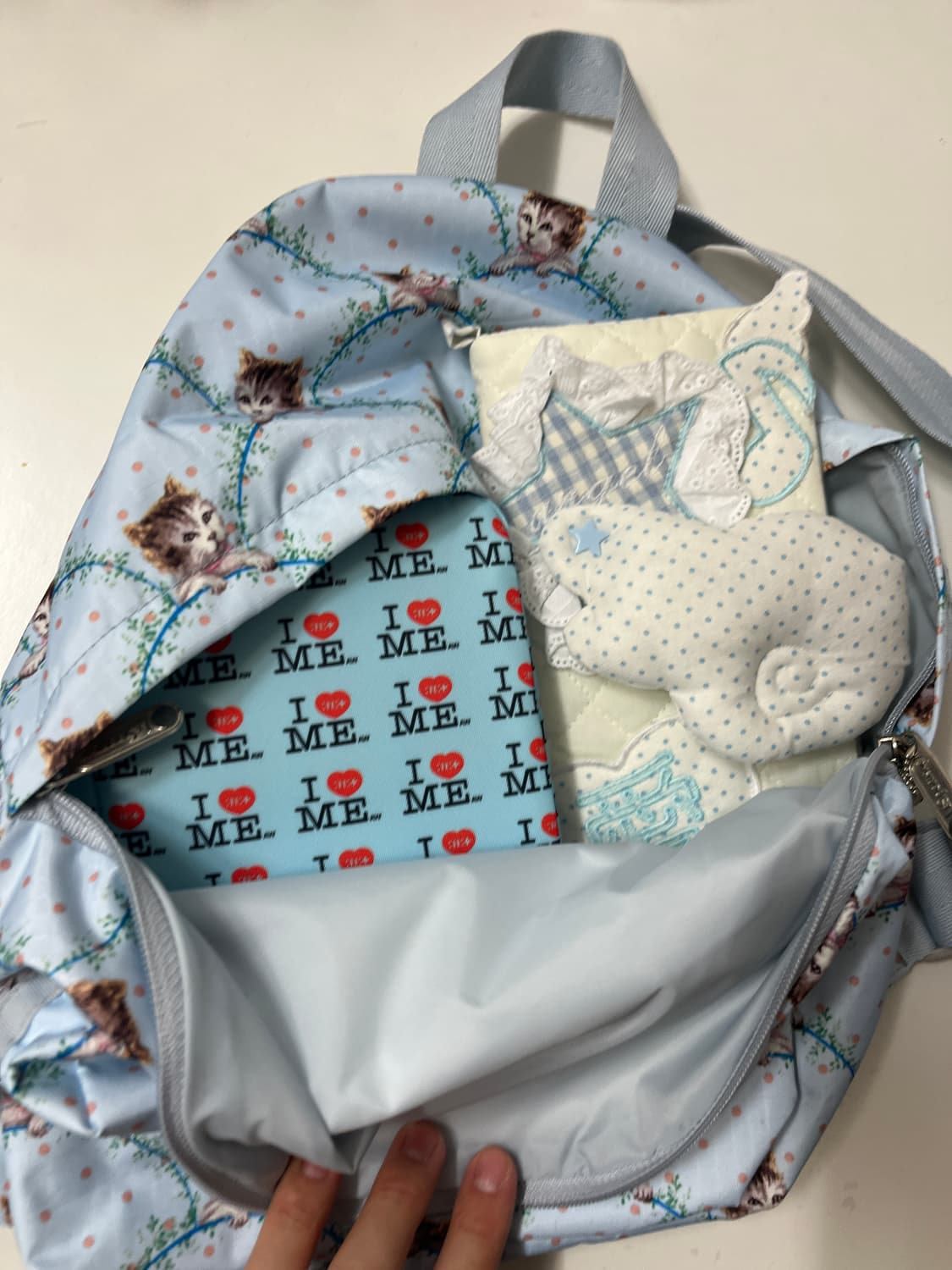 폴앤조 x 레스포삭 고양이 백팩 - 블루🌀 상품이미지4