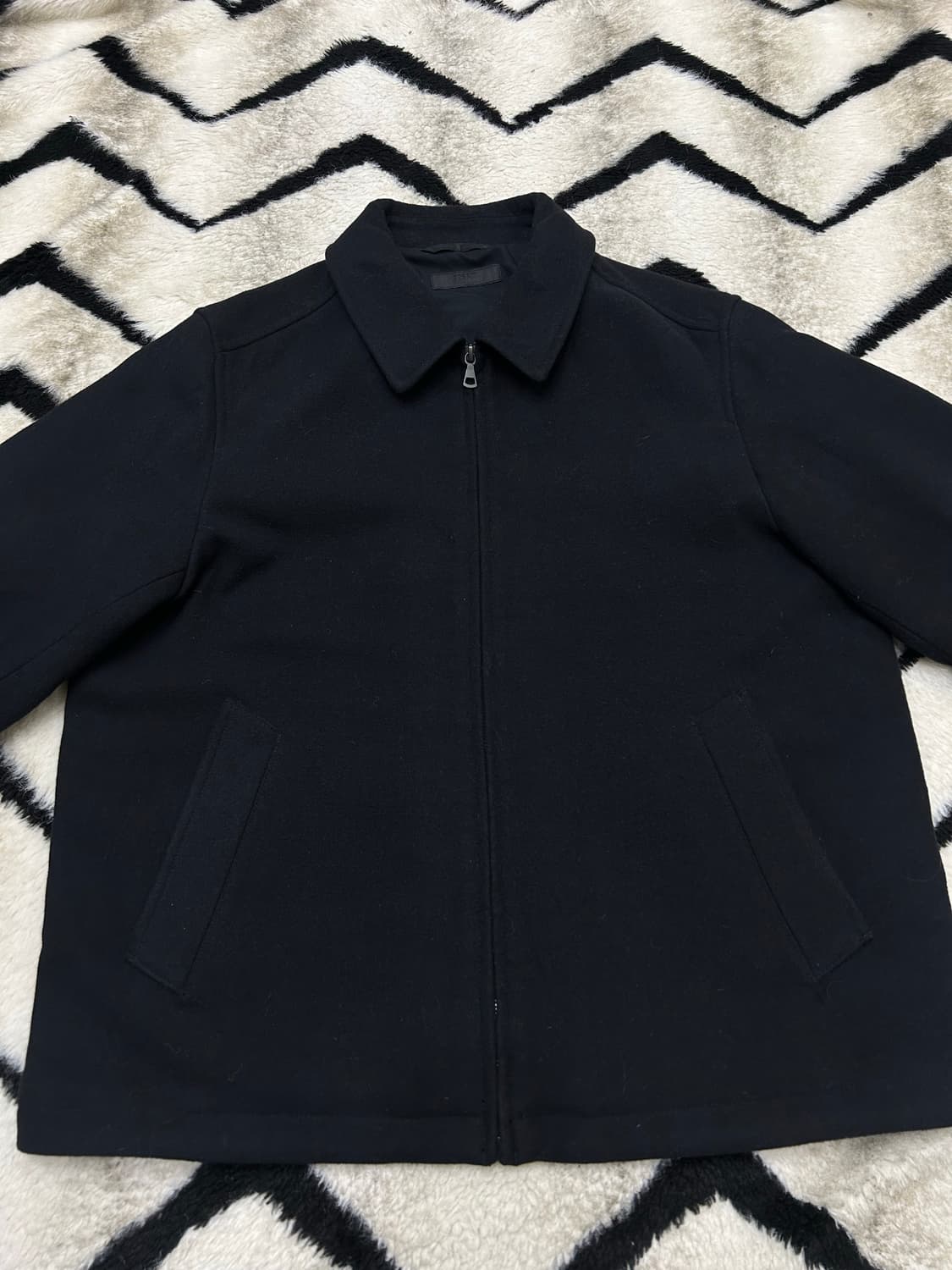 [L]유니클로 모직 블루종/블랙 상품이미지2