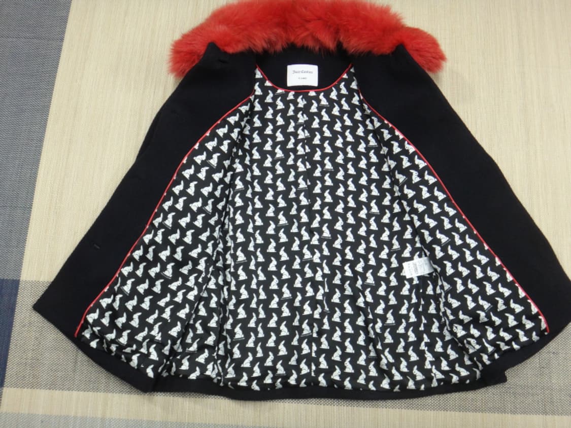 (FREE) 쥬시꾸뛰르 쥬시 퍼 카라 솔리드 코트 상품이미지7