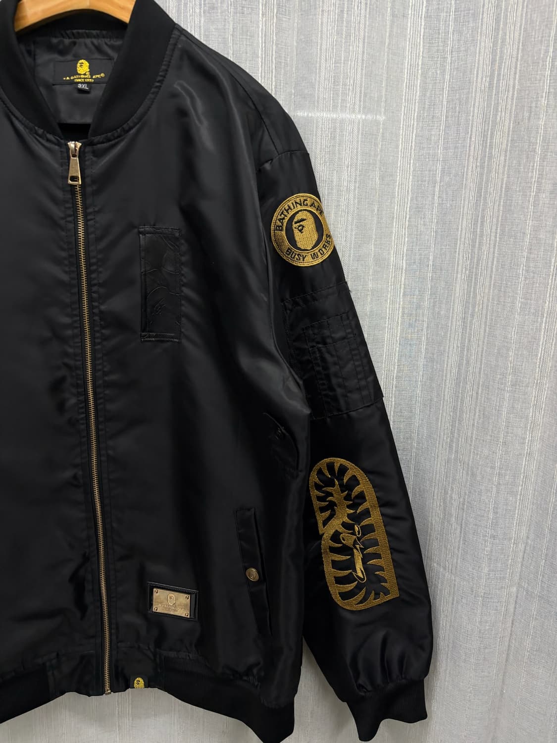 BAPE 베이프 블랙라벨 스타장 MA-1 자켓 Size: 3XL 상품이미지2