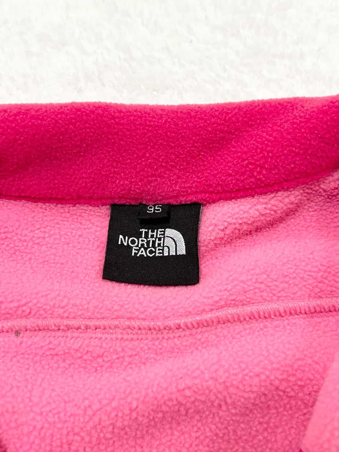 노스페이스 핑크 배색 플리스 집업 상품이미지7