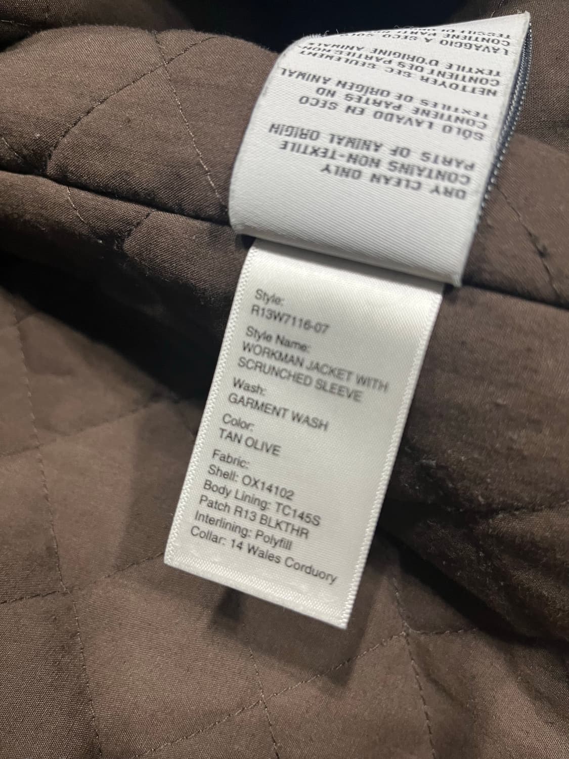 R13 work jacket 상품이미지8