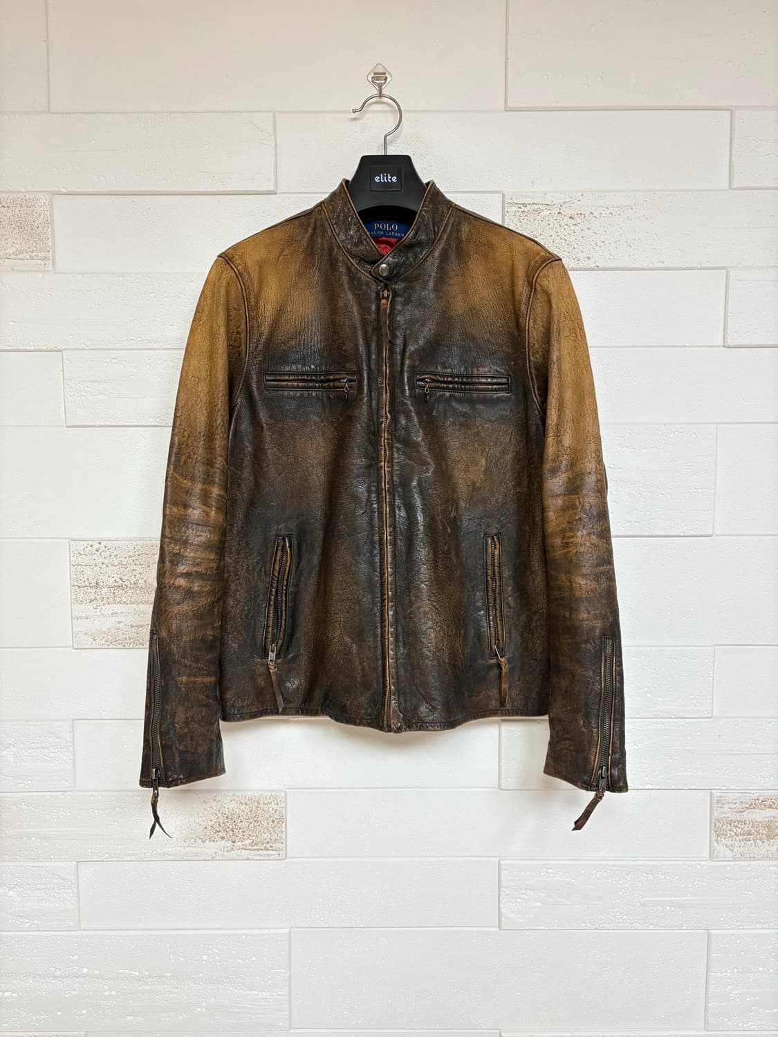 폴로 랄프로렌 디스트로이드 레더 자켓 상품이미지5