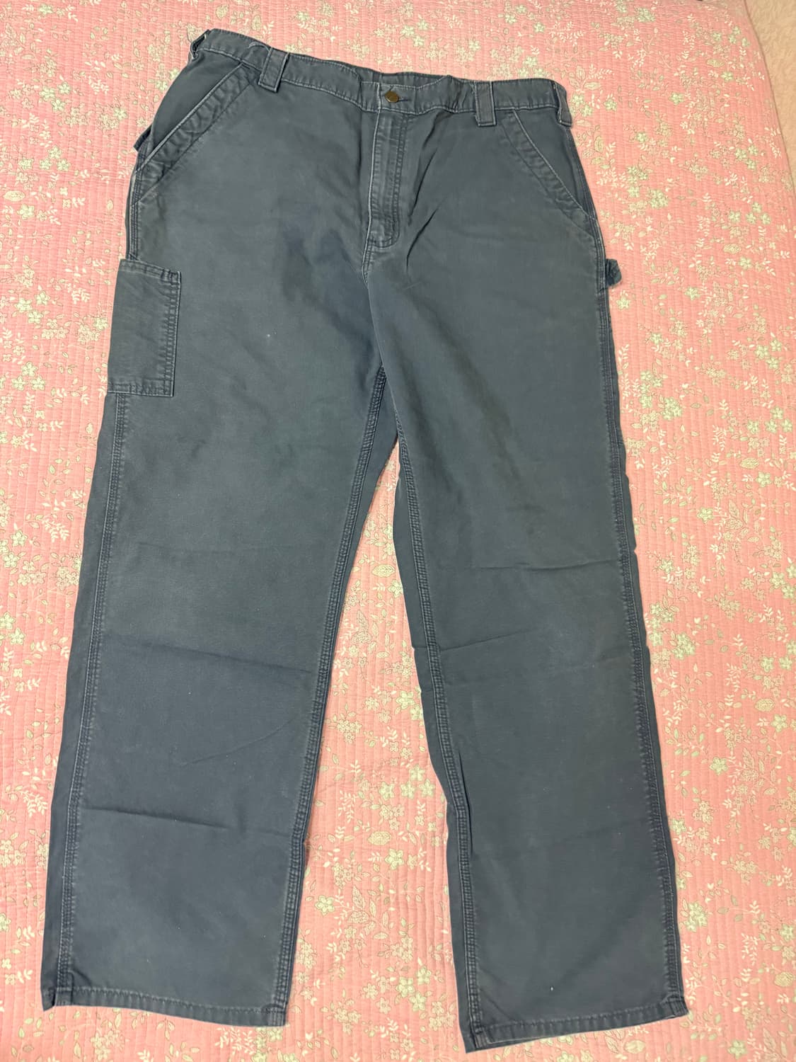 38)칼하트 싱글니 카펜터 B151 NVY 네이비 더블니 상품이미지1