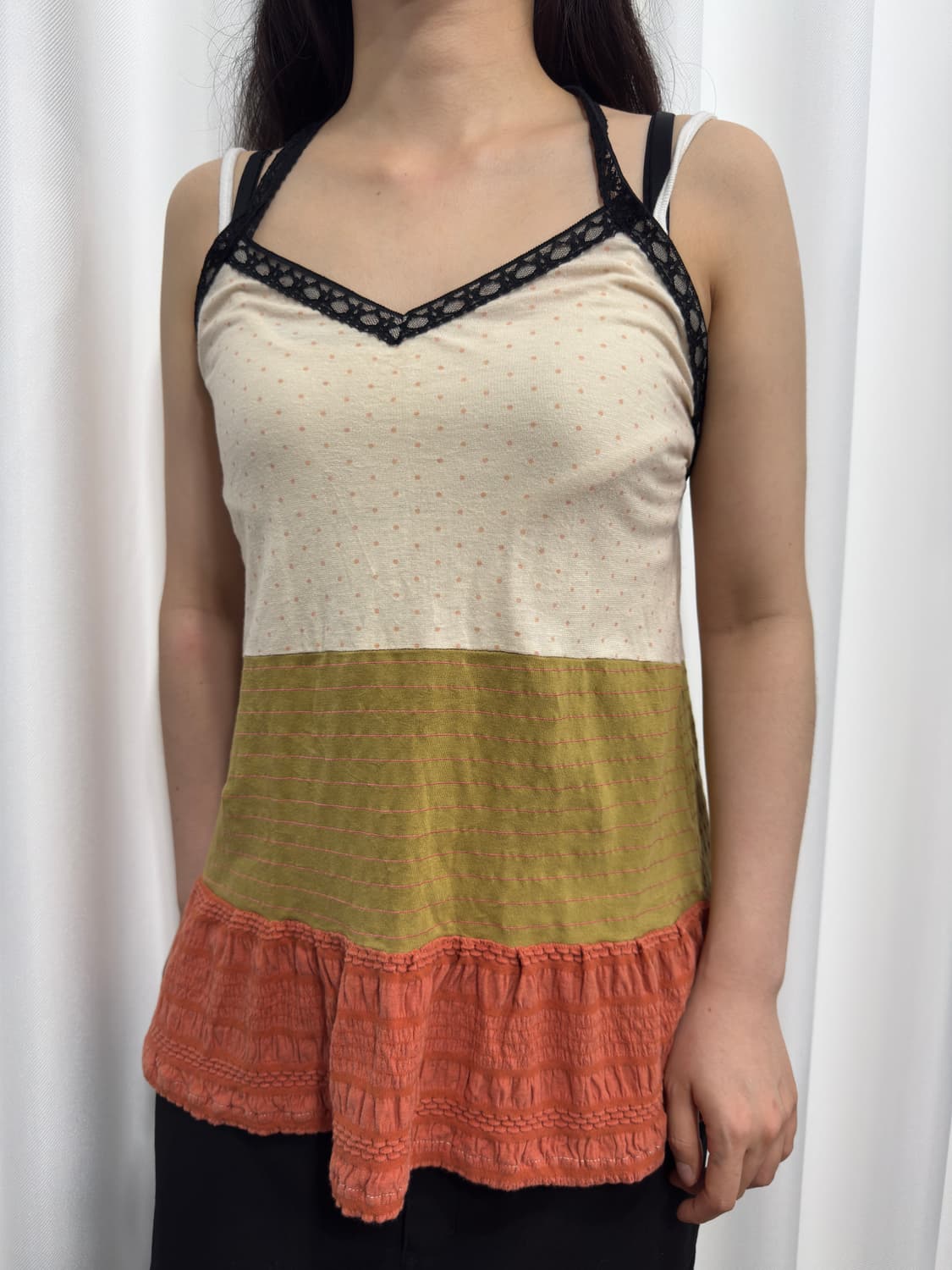 dot design sleeveless 상품이미지2