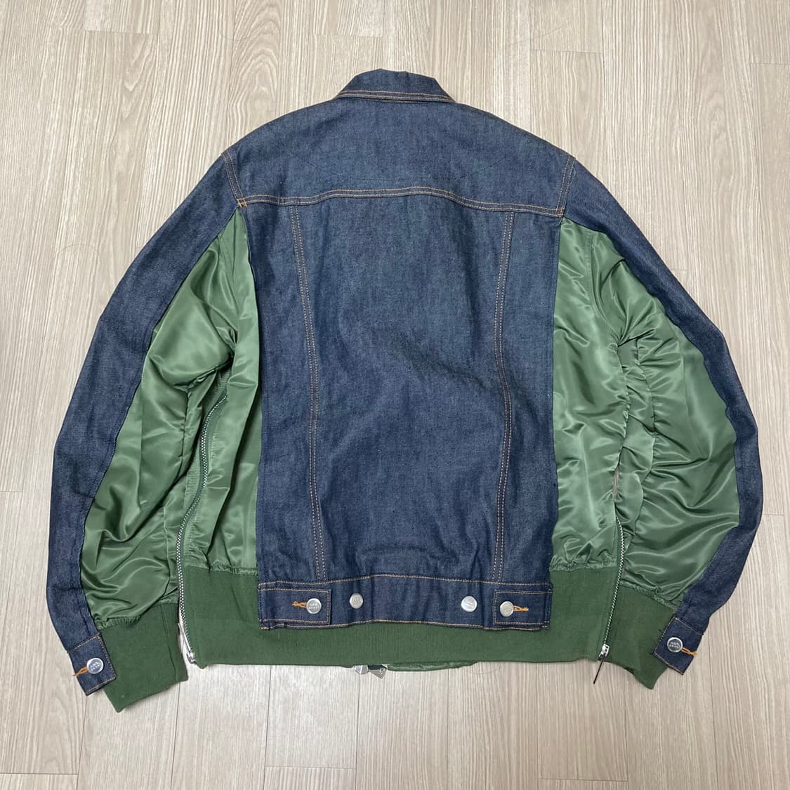 [xs]사카이 x 아페쎄21ss eimi 데님 봄버자켓 상품이미지2