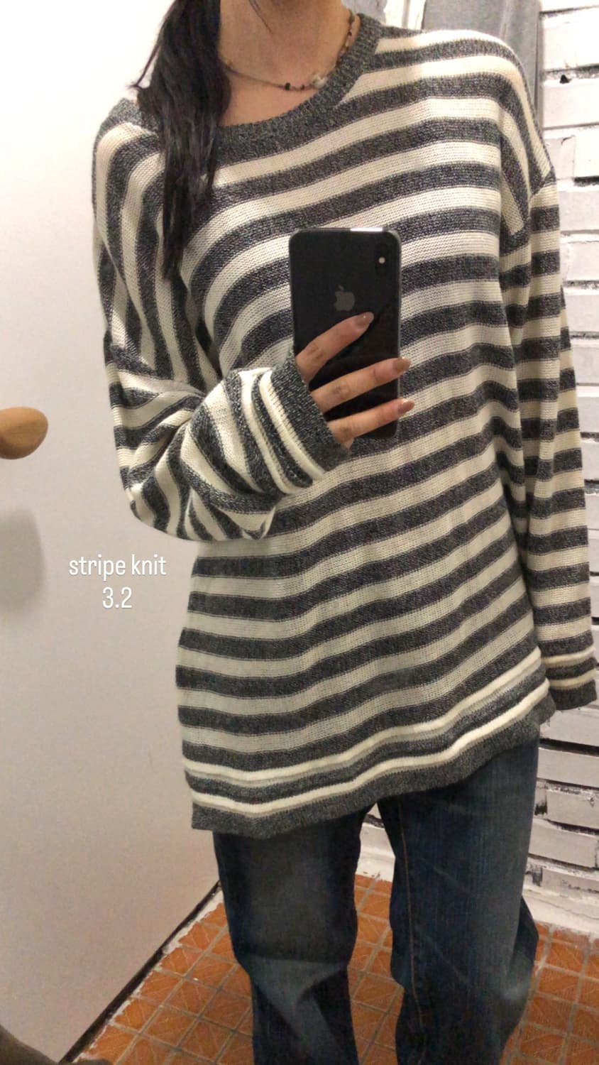 스트라이프 니트 상품이미지1