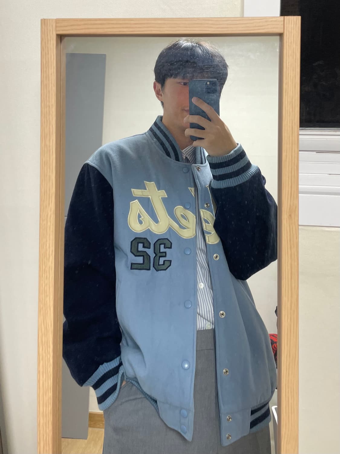 MLB USA 뉴욕메츠 바시티자켓 XXL 상품이미지7