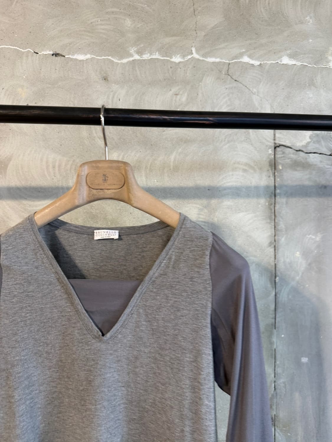 브루넬로 쿠치넬리 실크 저지 탑 55 상품이미지3