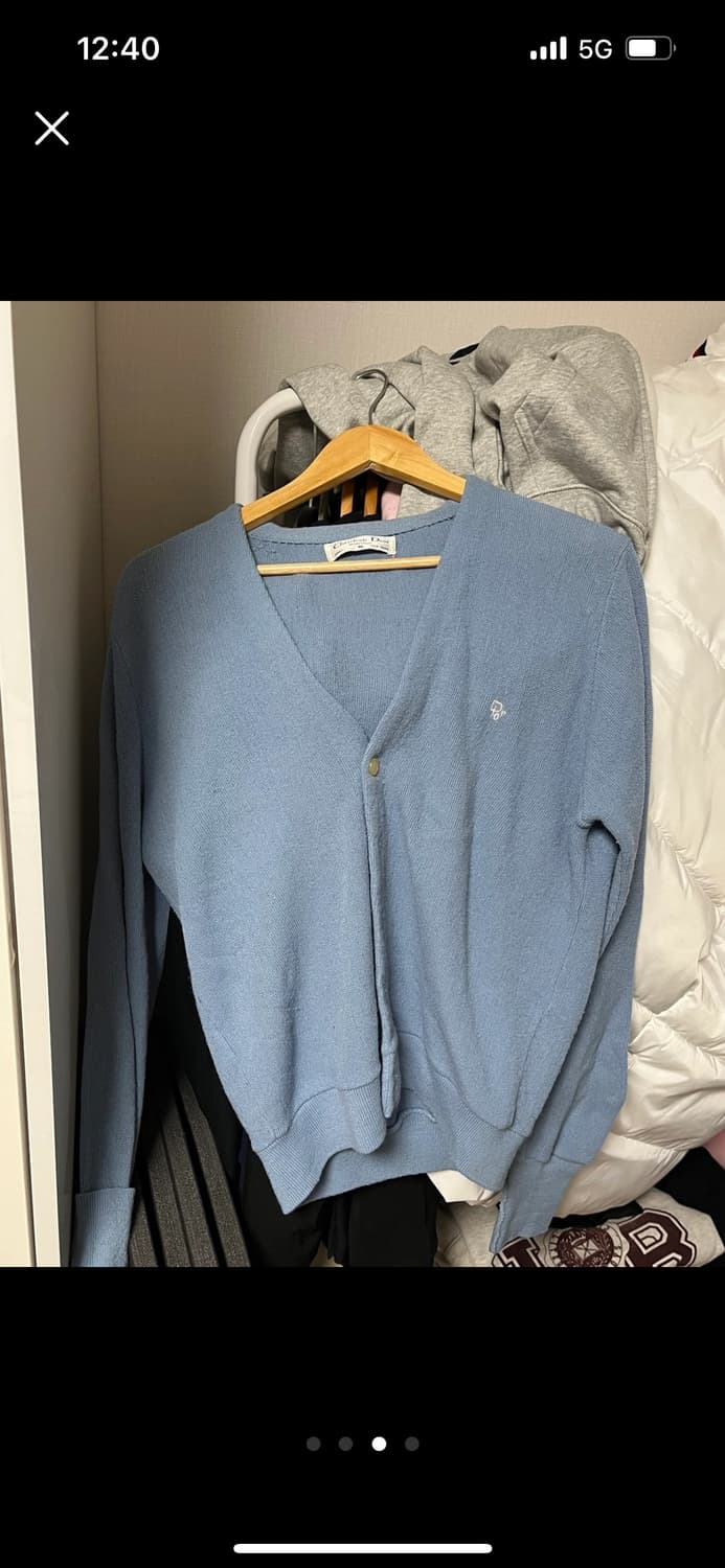 디올 하늘색 가디건 상품이미지1