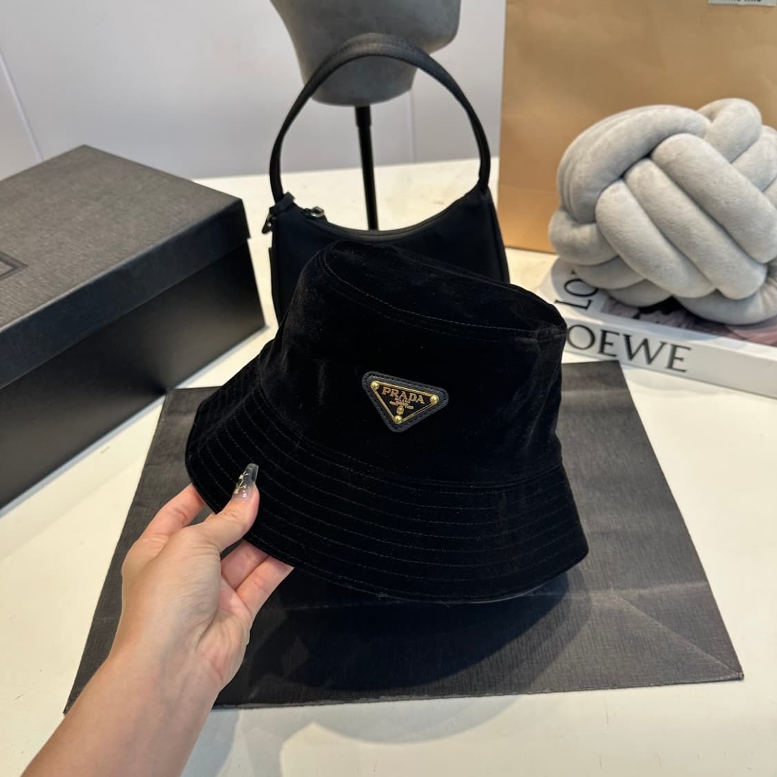 프라다 짜임 햇 4색 벙거지 모자 상품이미지4