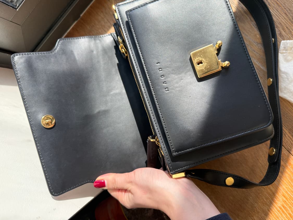 마르니 카프스킨 트렁크백 미듐 블랙 상품이미지2