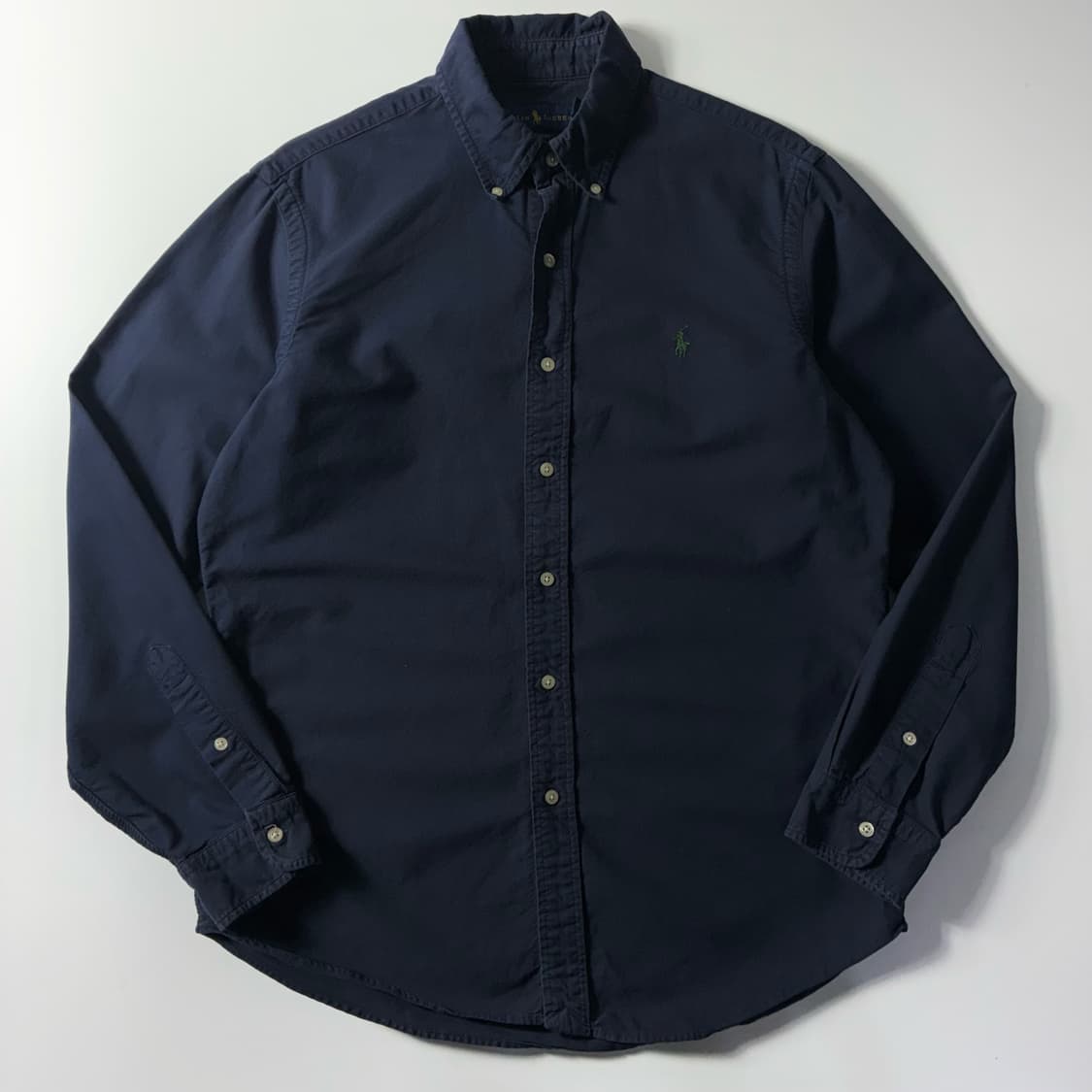 Polo  폴로 랄프로렌 자수 코튼 네이비 솔리드 셔츠  상품이미지1