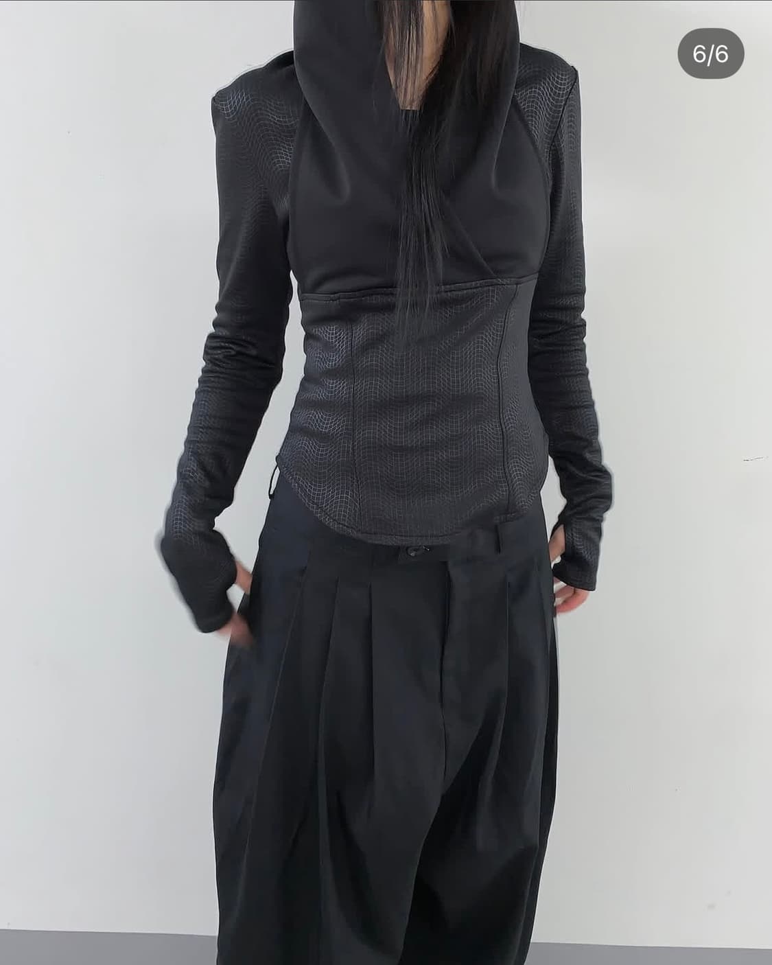 LAYERED WRAP JERSEY HOODIE 상품이미지4