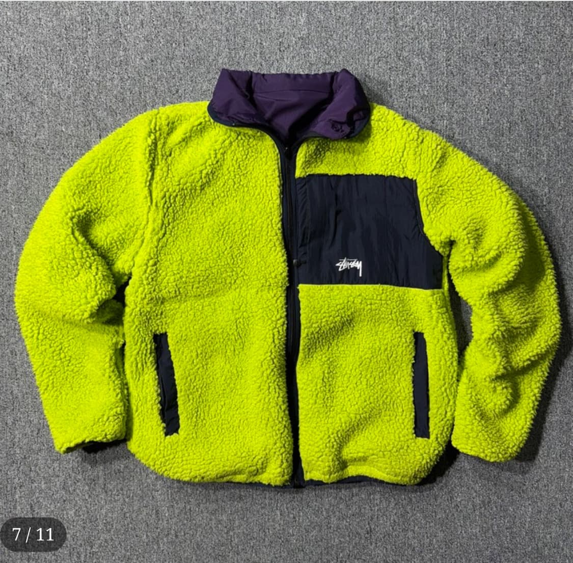 스투시 양면 후리스 s 사이즈 지디착용 상품이미지1