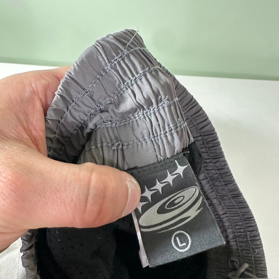 L 글랙 GLACK 반바지 진그레이 기본로고 밴딩 나일론팬츠 상품이미지5