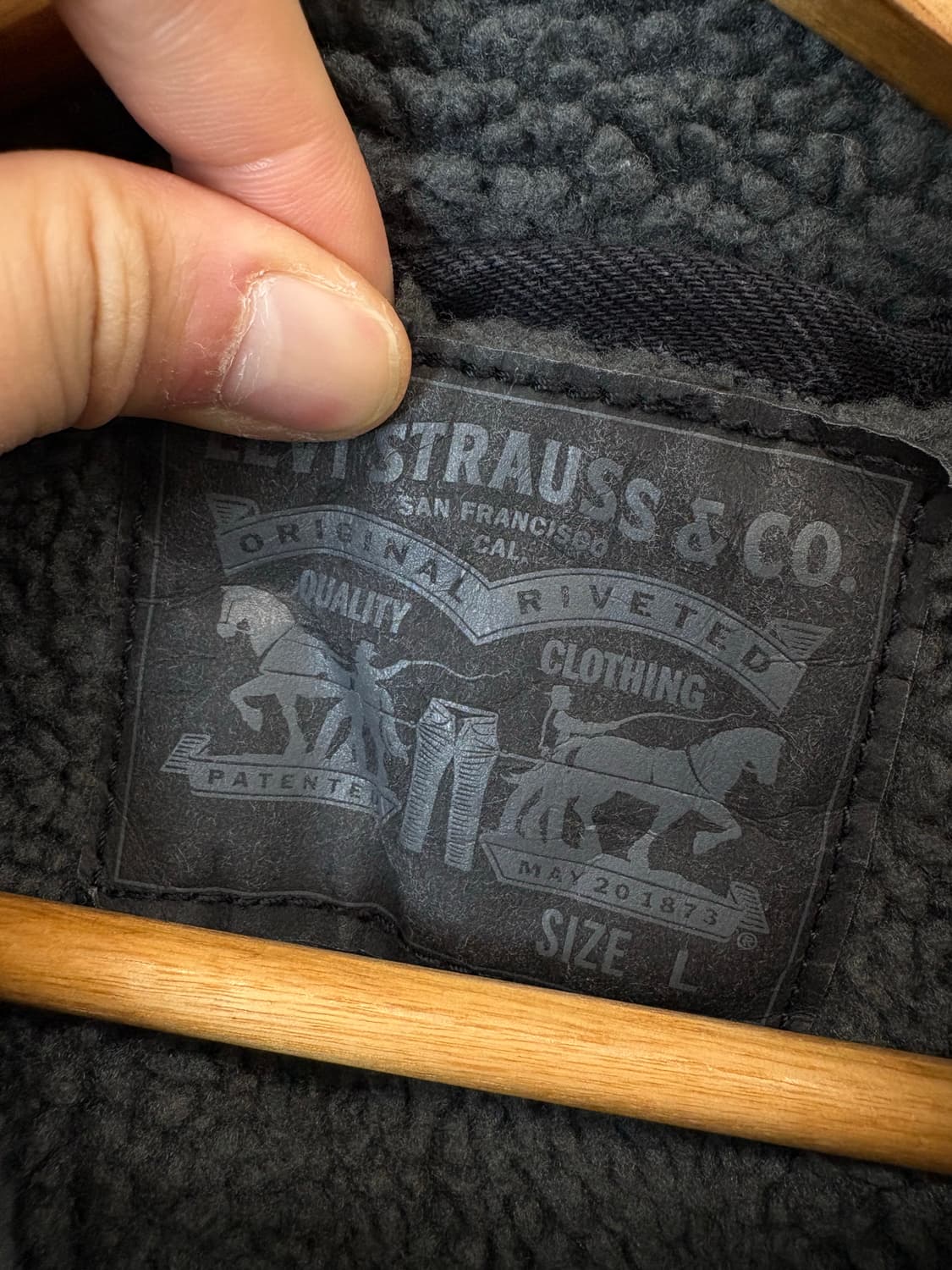 리바이스 빈티지 블랙 데님 쉐르파 자켓 상품이미지5