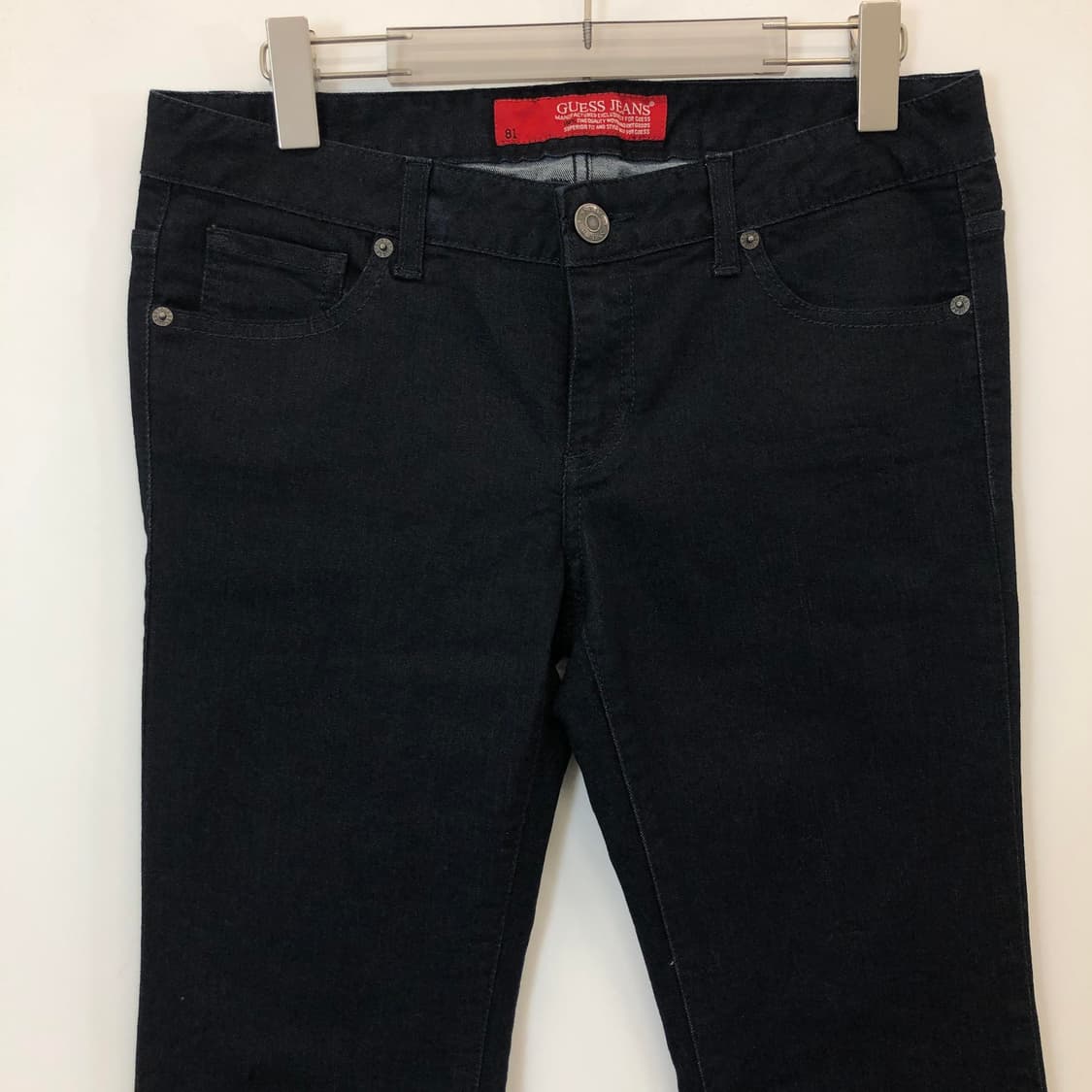 게스 은장 스틸로고 부츠컷데님진 여성 30 인치 상품이미지2